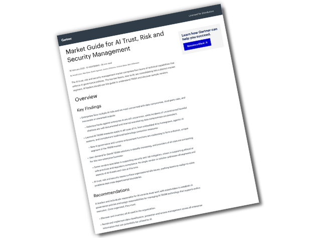 Gartner Market Guide for AI Trust